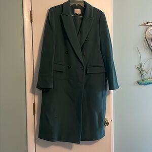 Loft wool double breasted full length coat.